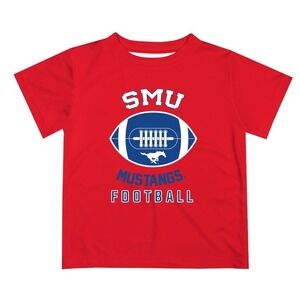 SMU Mustangs Football White Short Sleeve Tee Shirt